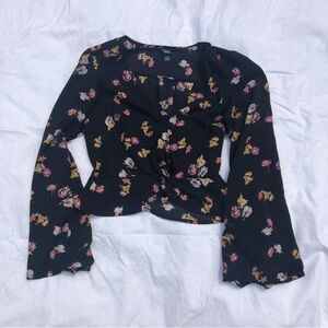 Wild Fable Black Floral Blouse
